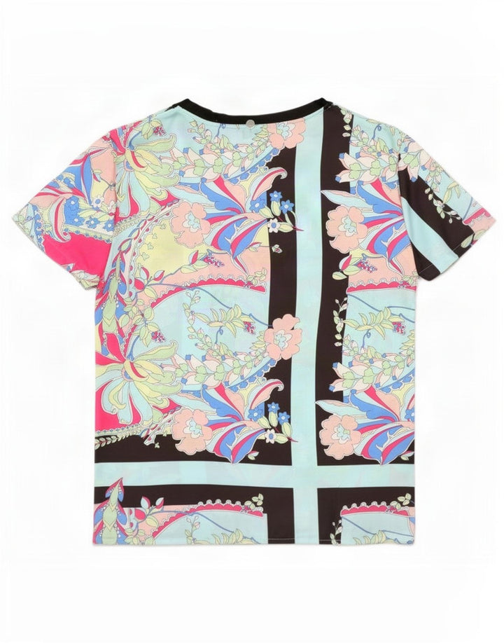 Liu Jo Womens Blouse Top UK 10 Small Multicoloured Floral Polyester