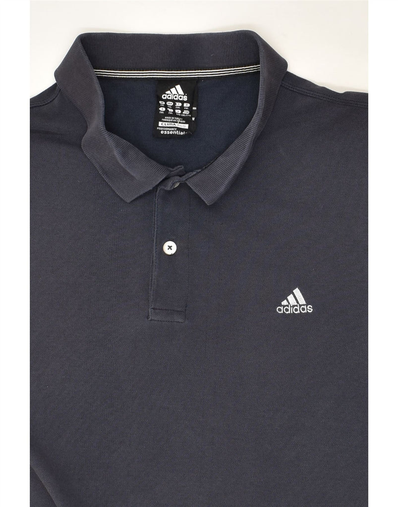 ADIDAS Mens Clima 365 Polo Shirt 2XL Navy Blue Cotton | Vintage Adidas | Thrift | Second-Hand Adidas | Used Clothing | Messina Hembry 