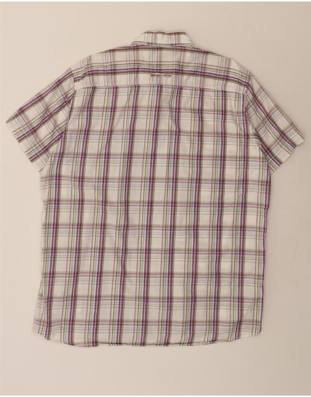 Camel Active Mens Short Sleeve Shirt XL Multicoloured Check Cotton