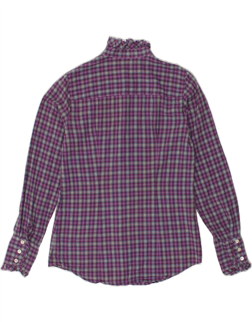 J. CREW Womens Shirt UK 10 Small Purple Check Cotton | Vintage J. Crew | Thrift | Second-Hand J. Crew | Used Clothing | Messina Hembry 