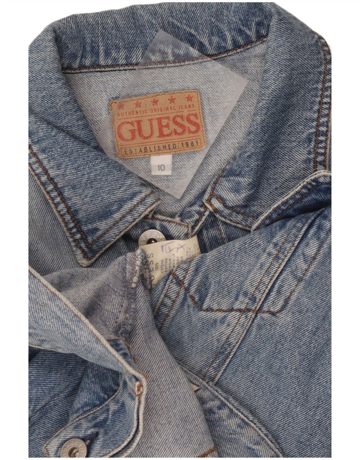 Guess Boys Denim Jacket 9-10 Years Blue Cotton