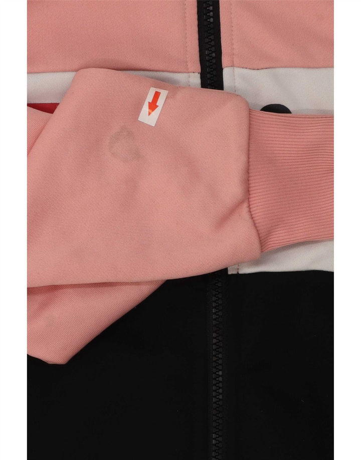 Fila Womens Graphic Tracksuit Top Jacket UK 6 XS Multicoloured Colourblock