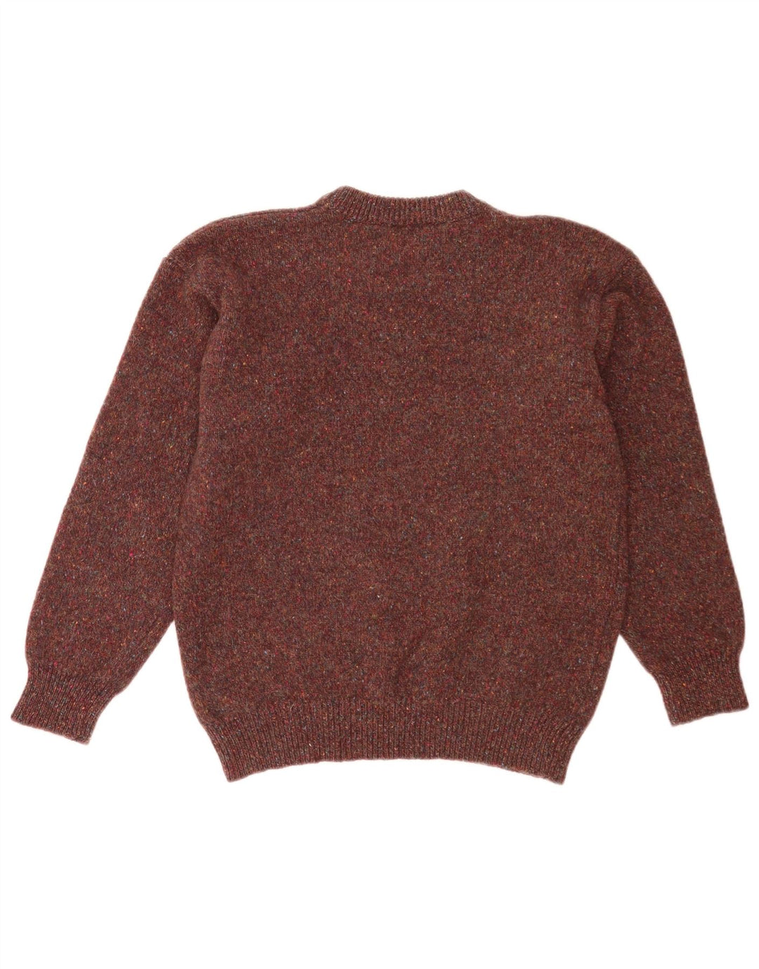Vintage Womens Turtle Neck Jumper Sweater UK 14 Medium Brown Flecked Wool