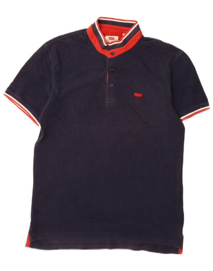 Levi's Mens Polo Shirt Small Navy Blue Cotton