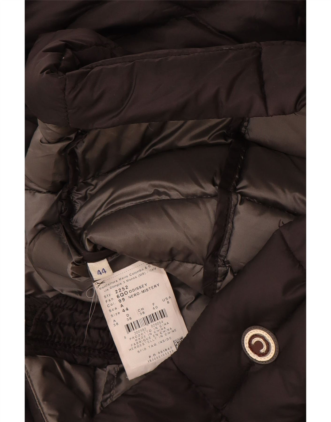 COLMAR Womens Hooded Padded Jacket IT 44 Medium Black Polyamide