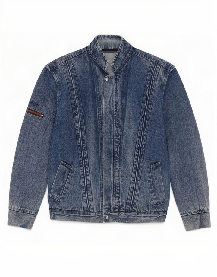 Vintage Mens Denim Jacket UK 38 Medium Blue