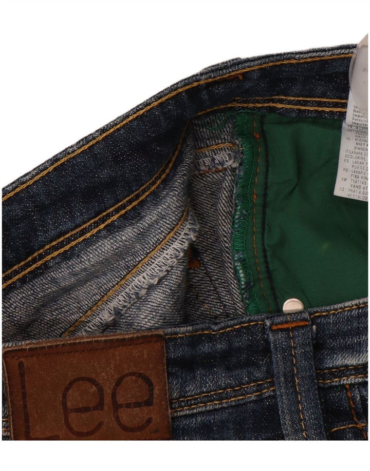 LEE Womens Low Waist Bootcut Jeans W29 L33 Navy Blue Cotton