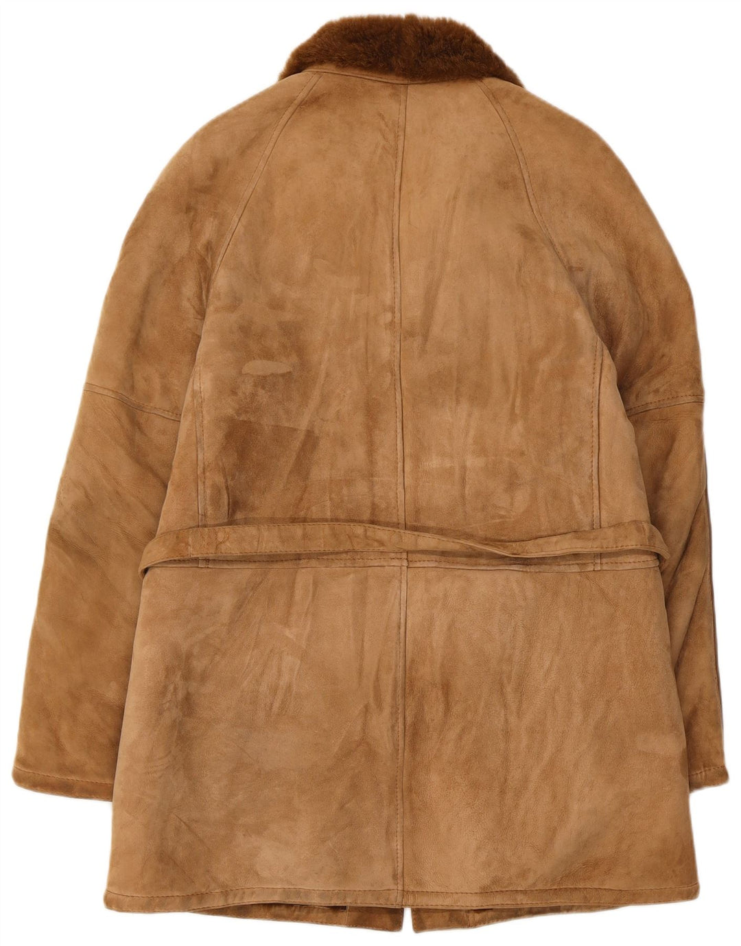 Vintage Mens Shearling Overcoat IT 48 Medium Beige