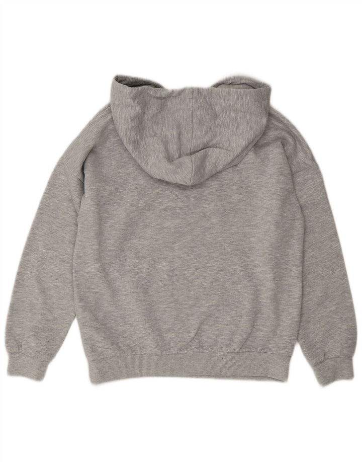 Fila Womens Oversized Hoodie Jumper UK 10 Small Grey Polyester