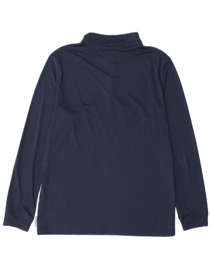 Dkny Mens Zip Neck Pullover Tracksuit Top Small Navy Blue Colourblock