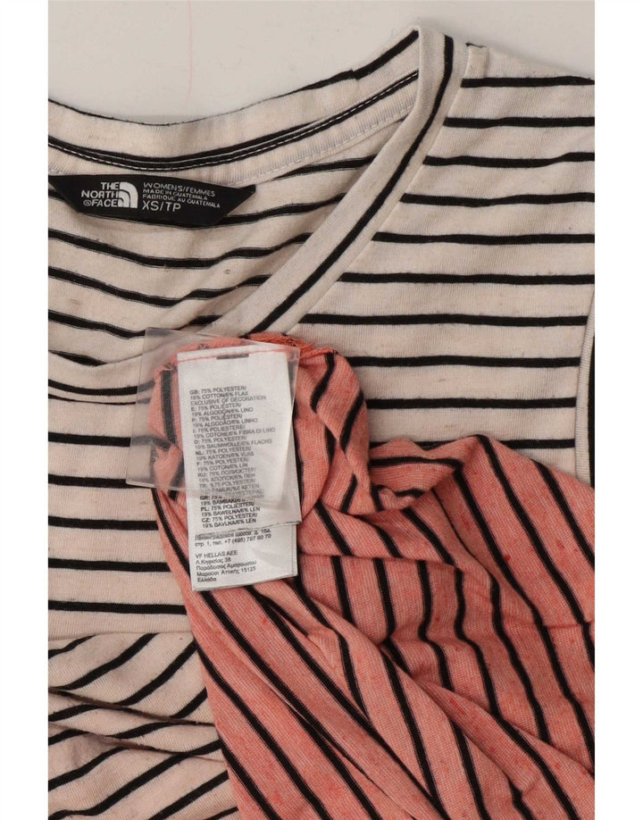 The North Face Womens Vest Top UK 6 XS White Striped Polyester