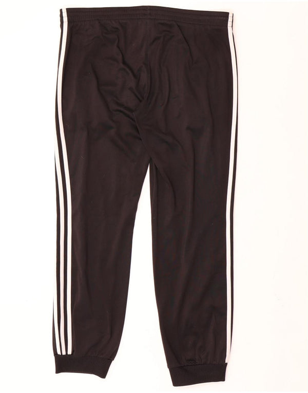 ADIDAS Womens Tracksuit Trousers Joggers UK 12/14 Medium  Black Polyester