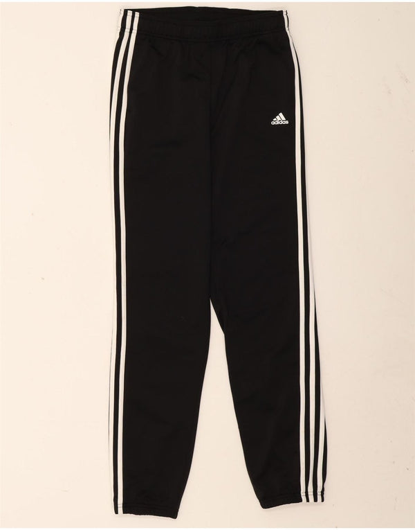 Adidas Boys Tracksuit Trousers 13-14 Years  Black Herringbone Polyester