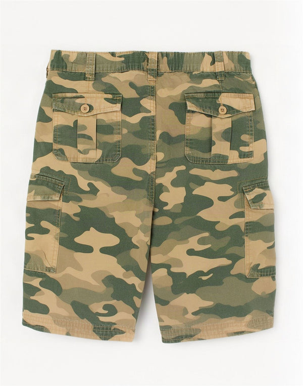 Mountain Warehouse Boys Cargo Shorts 12-13 Years W30 Green Camouflage