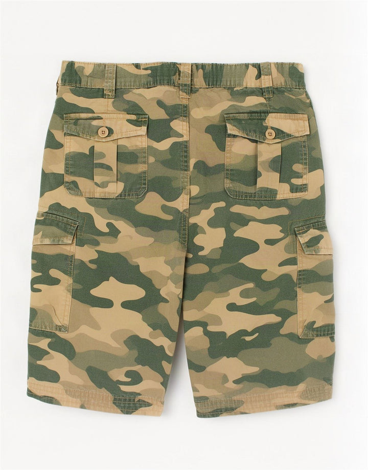 Mountain Warehouse Boys Cargo Shorts 12-13 Years W30 Green Camouflage