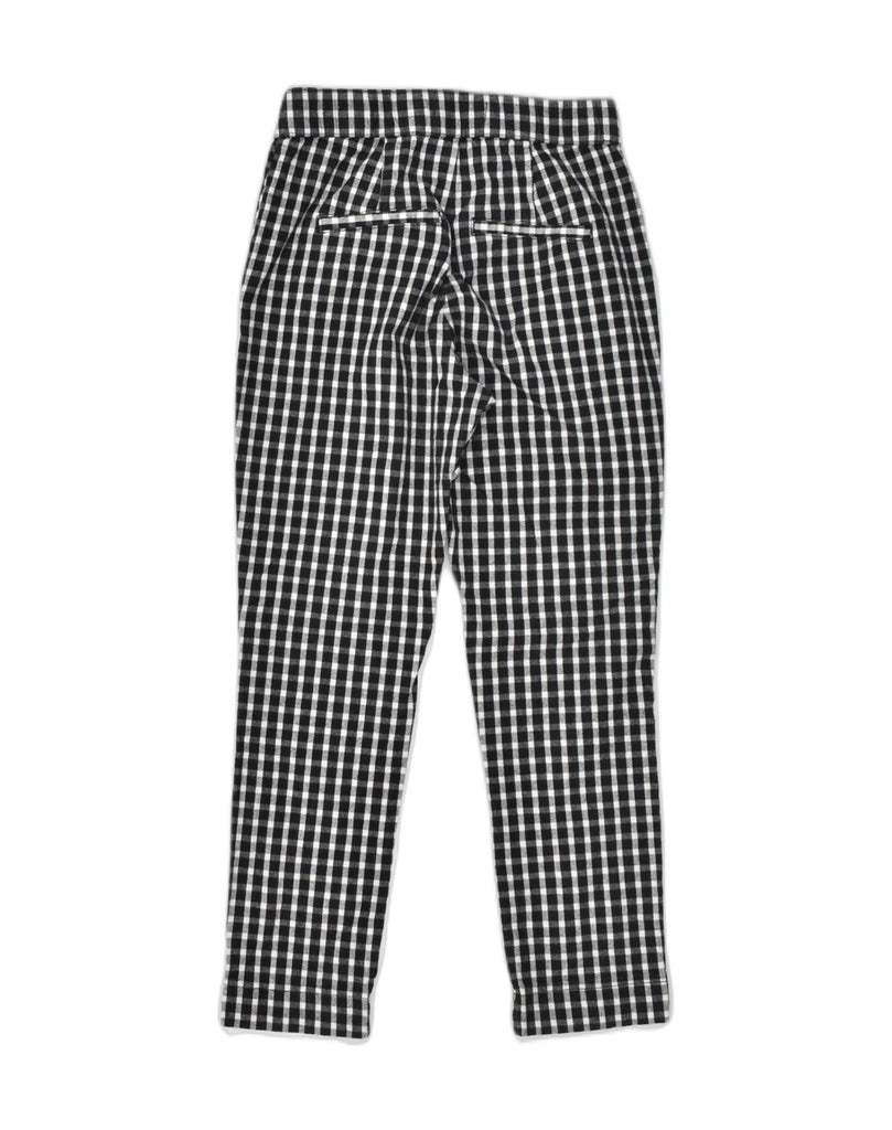 HOLLISTER Womens Tapered Suit Trousers UK 4 XS W24 L24 Black Check Cotton | Vintage Hollister | Thrift | Second-Hand Hollister | Used Clothing | Messina Hembry 