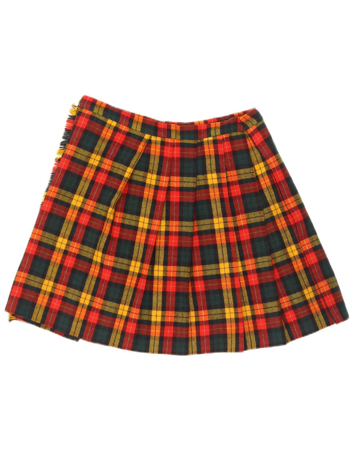 Vintage Womens Mini Wrap Skirt W26 Small Multicoloured Check