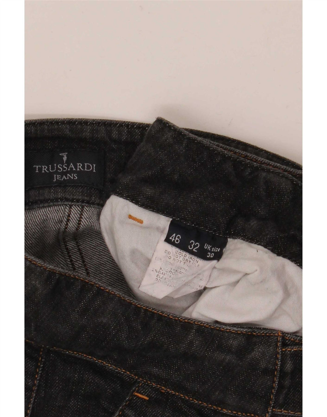 Trussardi Womens Bootcut Jeans W30 L32 Black Cotton