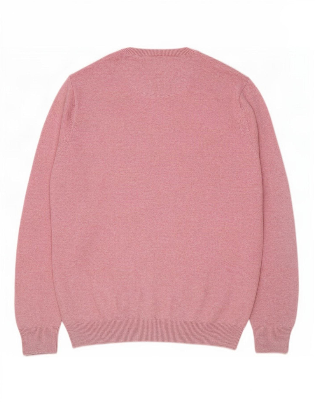 Marks & Spencer Mens Regular Fit Crew Neck Jumper Sweater Large Pink Cotton