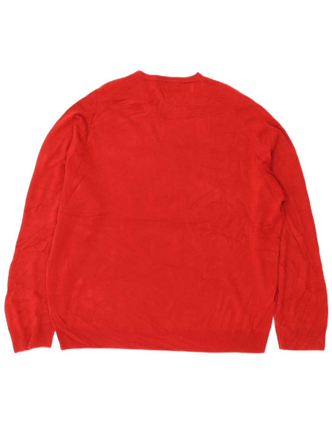 Marks & Spencer Mens V-Neck Jumper Sweater 2XL Red Acrylic