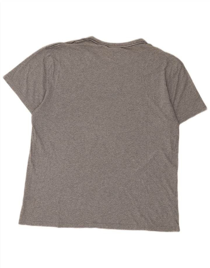 Gant Mens Graphic T-Shirt Top Large Grey Cotton