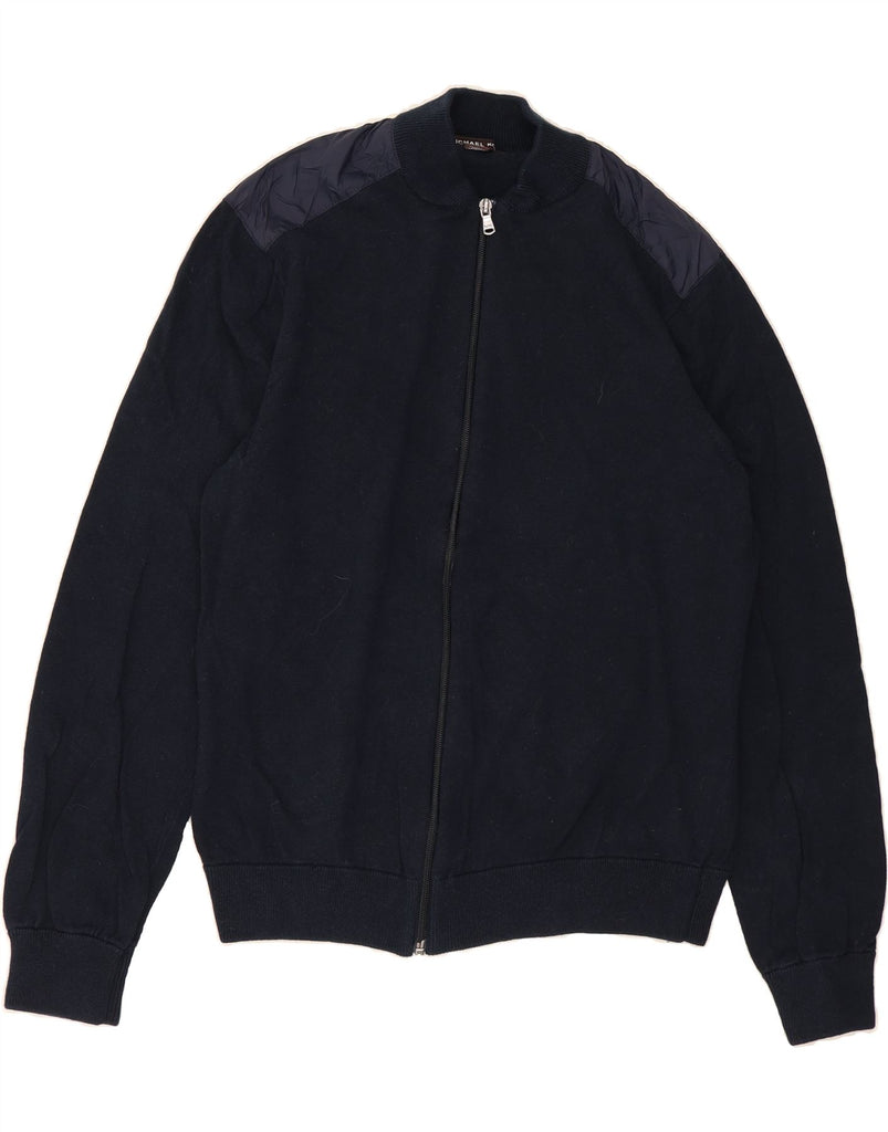 MICHAEL KORS Womens Cardigan Sweater UK 16 Large Navy Blue Cotton Vintage Michael Kors and Second-Hand Michael Kors from Messina Hembry 