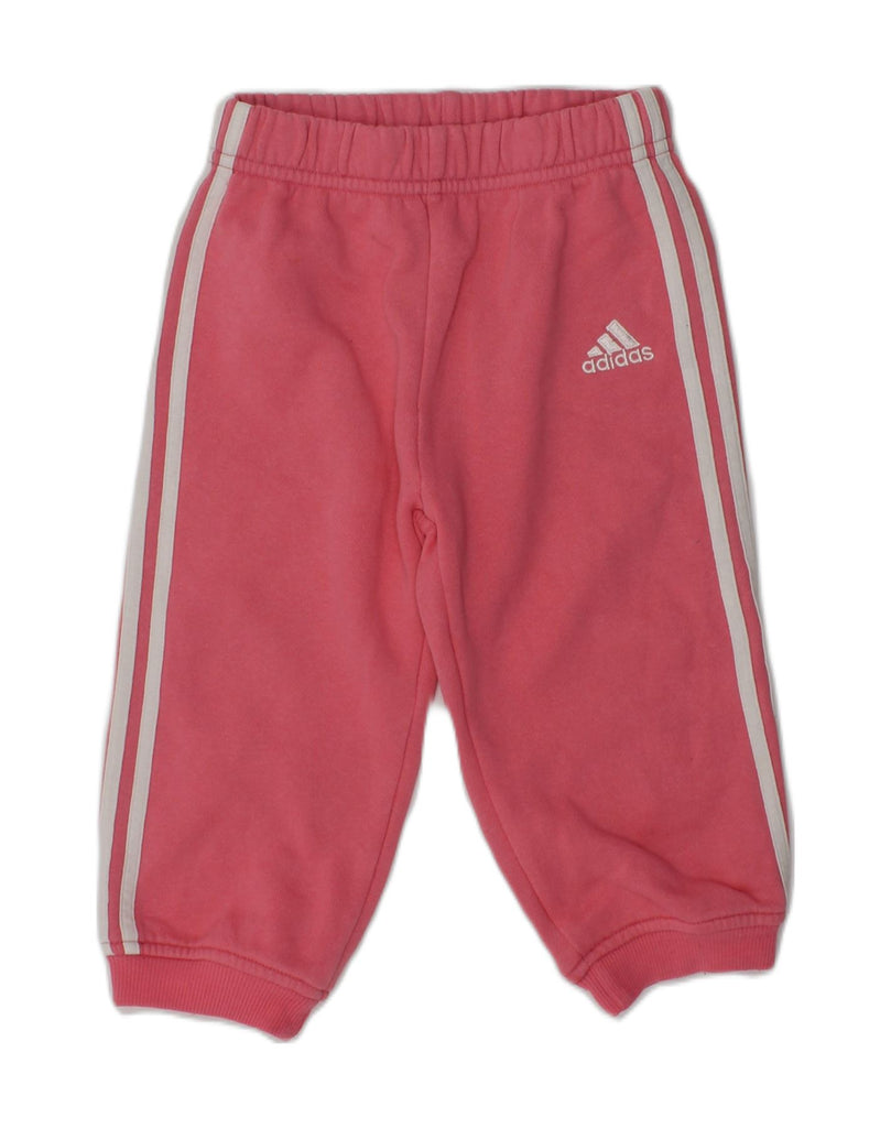 ADIDAS Baby Girls Joggers Trousers 12-18 Months Pink Cotton | Vintage Adidas | Thrift | Second-Hand Adidas | Used Clothing | Messina Hembry 