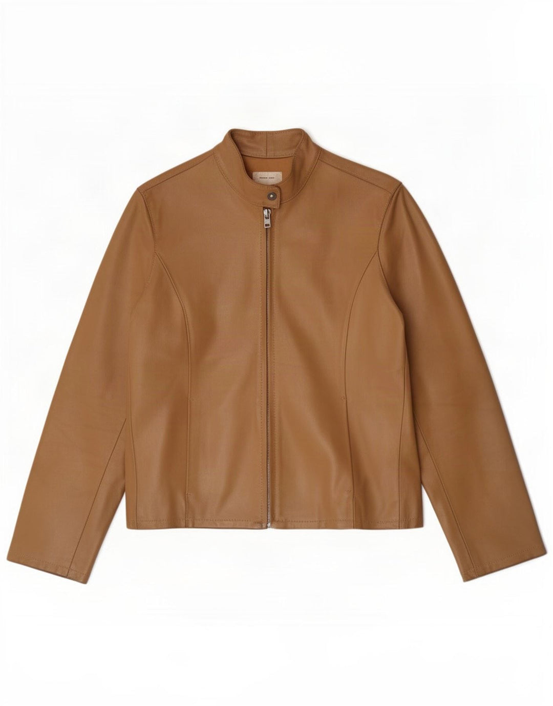 Conbipel Womens Leather Jacket IT 44 Medium Brown