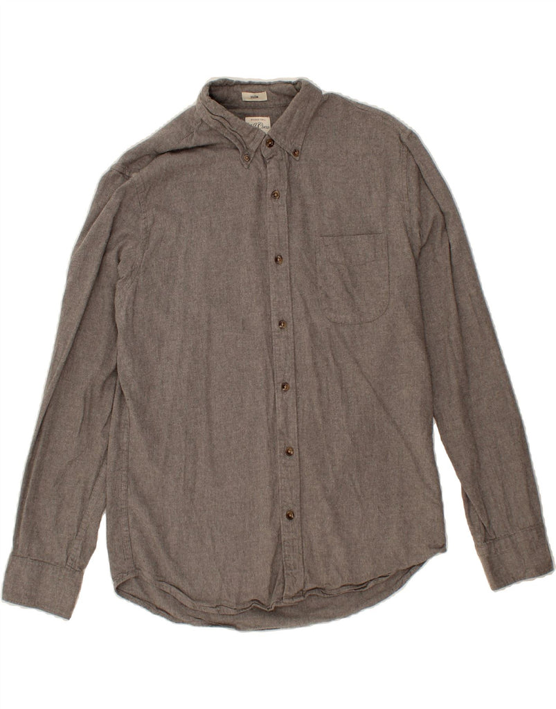 J. CREW Mens Slim Shirt Large Grey Cotton Vintage J. Crew and Second-Hand J. Crew from Messina Hembry 