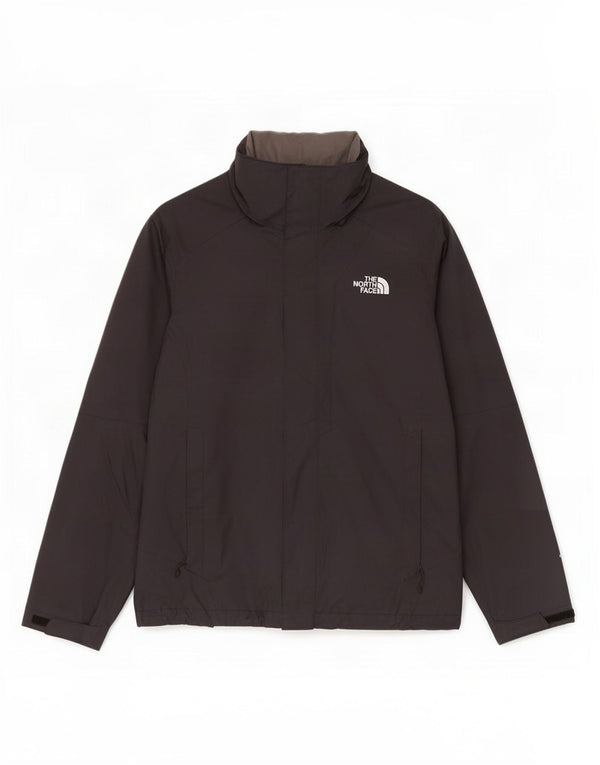 The North Face Mens Hooded Rain Jacket UK 38 Medium Black Polyester