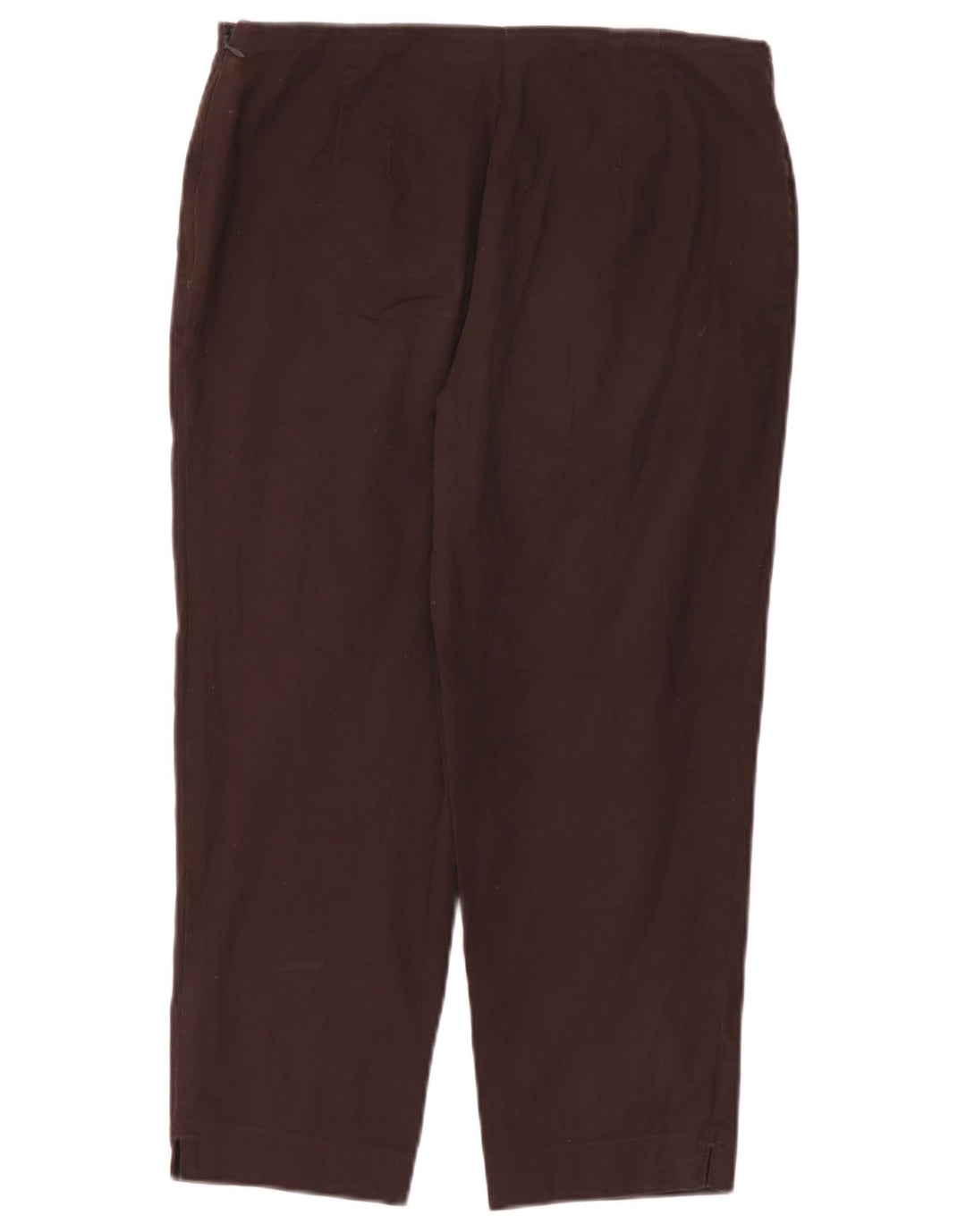Marks & Spencer Womens Straight Capri Trousers UK 12 Medium W30 L22 Brown