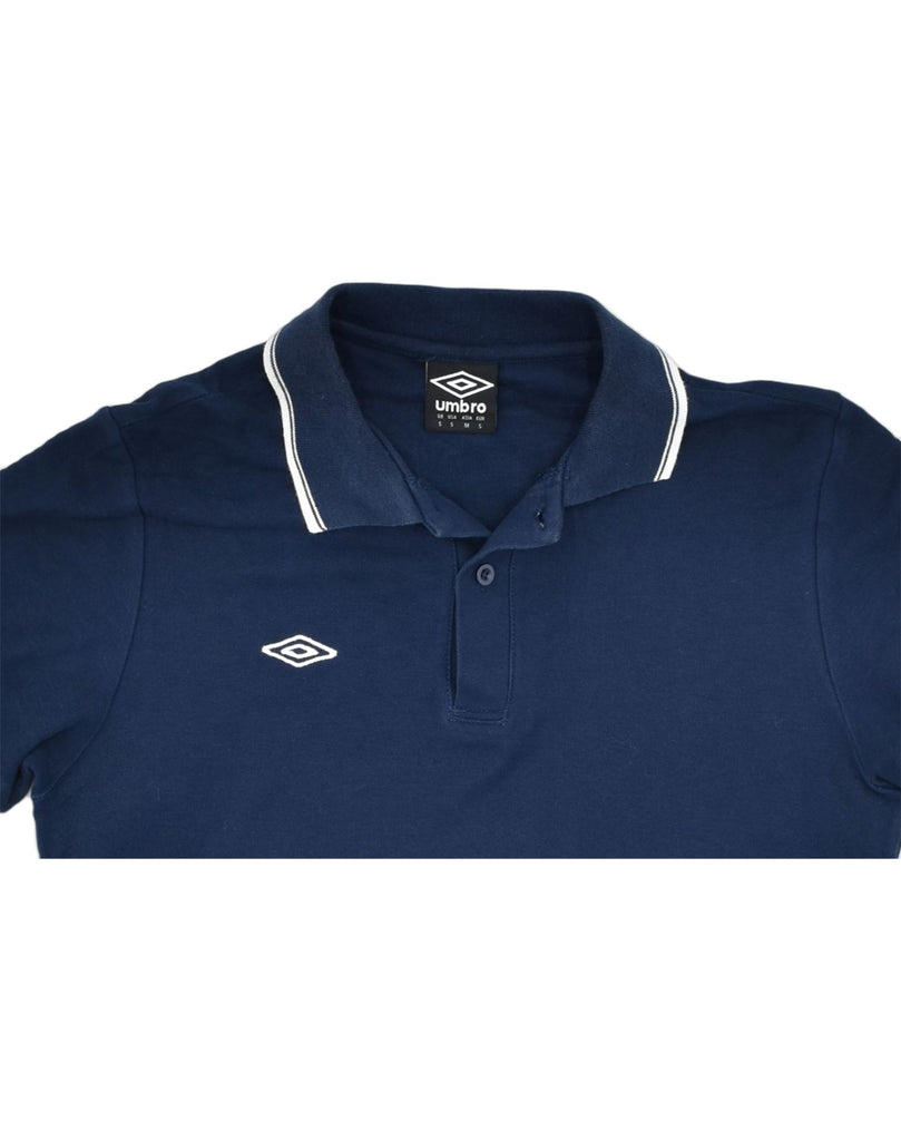 UMBRO Mens Polo Shirt Small Navy Blue Cotton | Vintage | Thrift | Second-Hand | Used Clothing | Messina Hembry 