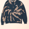 NIKE Womens Sweatshirt Jumper UK 16 Large Blue Tie Dye Cotton Vintage Nike and Second-Hand Nike from Messina Hembry 