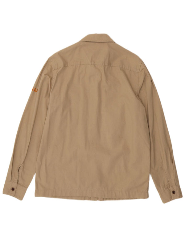 Timberland Mens Earthkeepers Relaxed Fit Shirt Small Beige Cotton