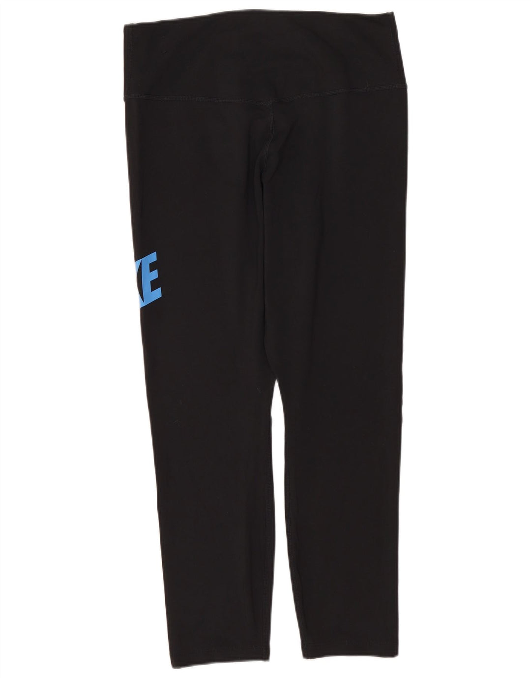 Nike Womens Dri Fit Graphic Capri Leggings UK 12 Medium Black Polyester