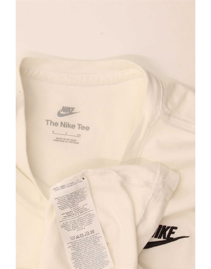 Nike Mens T-Shirt Top Small Off White Cotton