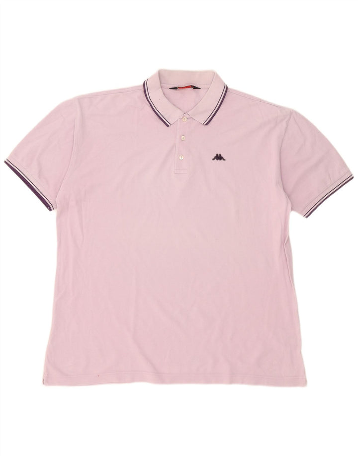 Kappa Mens Polo Shirt 2XL Pink Cotton