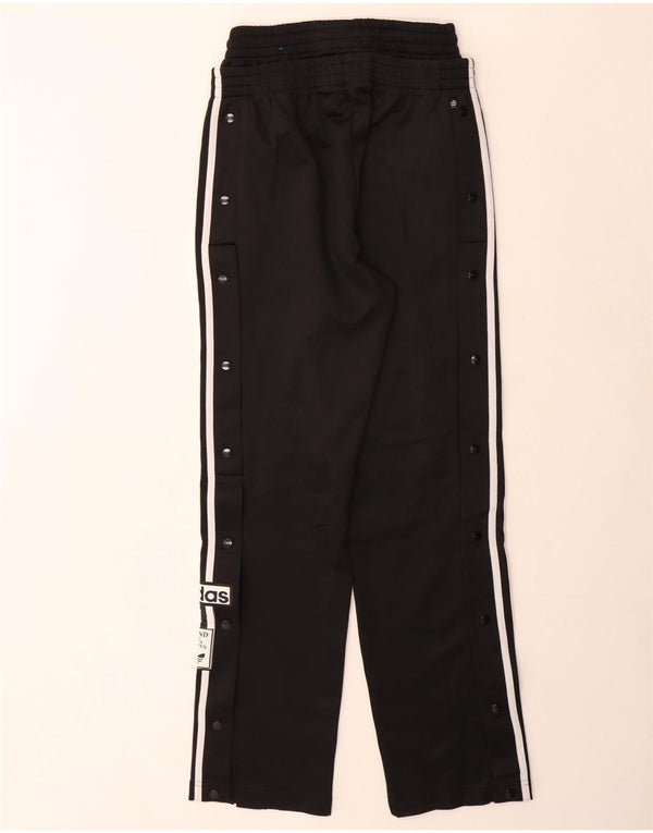 Adidas Womens Graphic Tracksuit Trousers UK 4/6 XS  Black Cotton