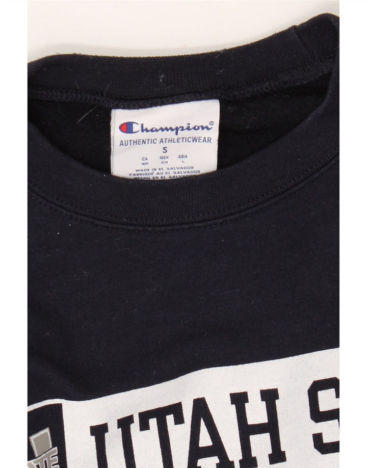 Champion Mens Utah Graphic Sweatshirt Jumper Small Navy Blue