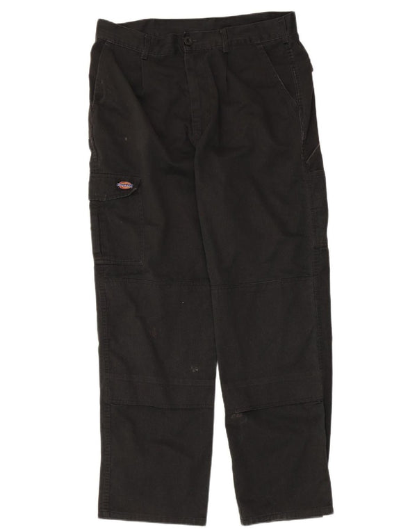 Dickies Mens Redhawk Straight Cargo Trousers W36 L30 Black Polyester