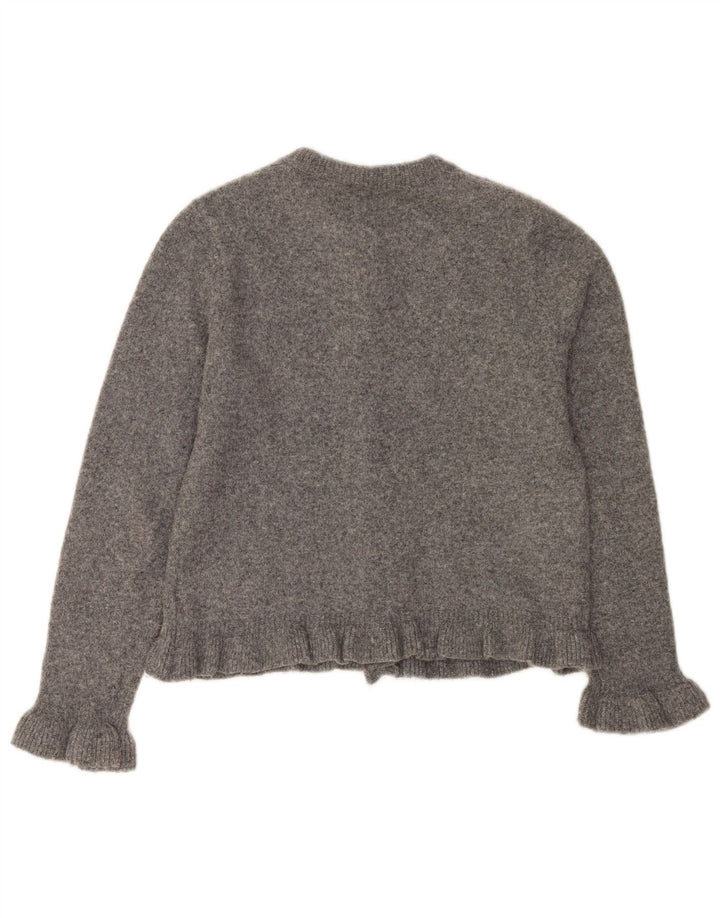 Zara Womens Cardigan Sweater UK 10 Small Grey Polyester