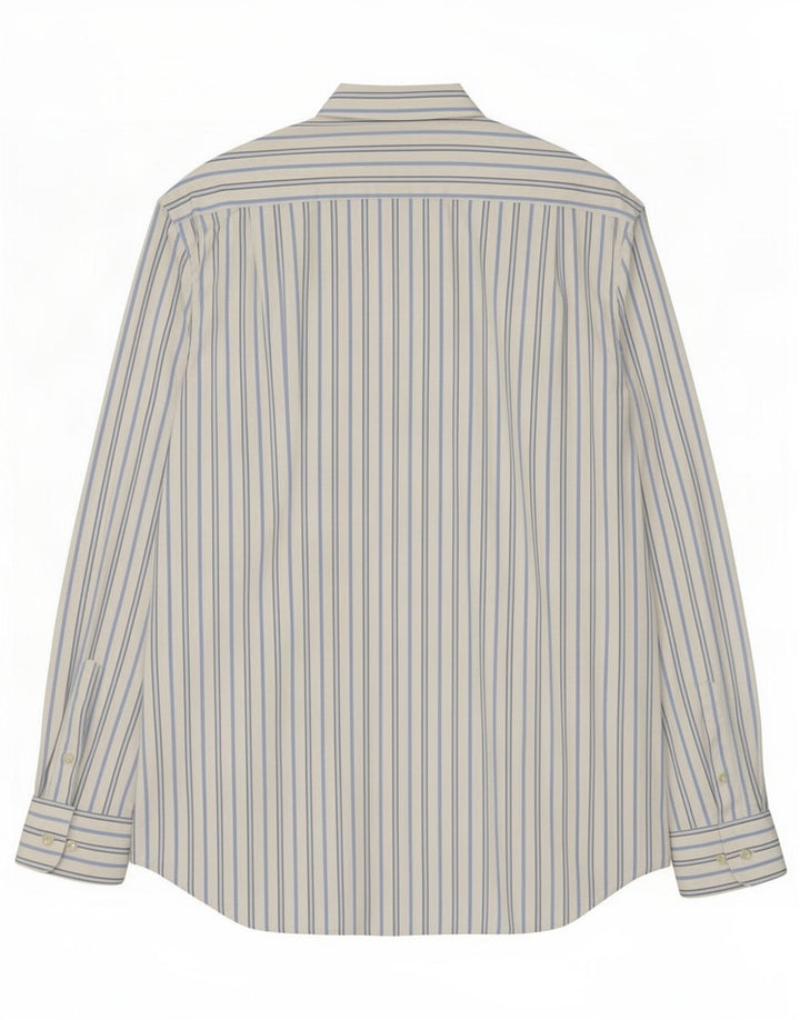 Massimo Dutti Mens Shirt Large White Striped
