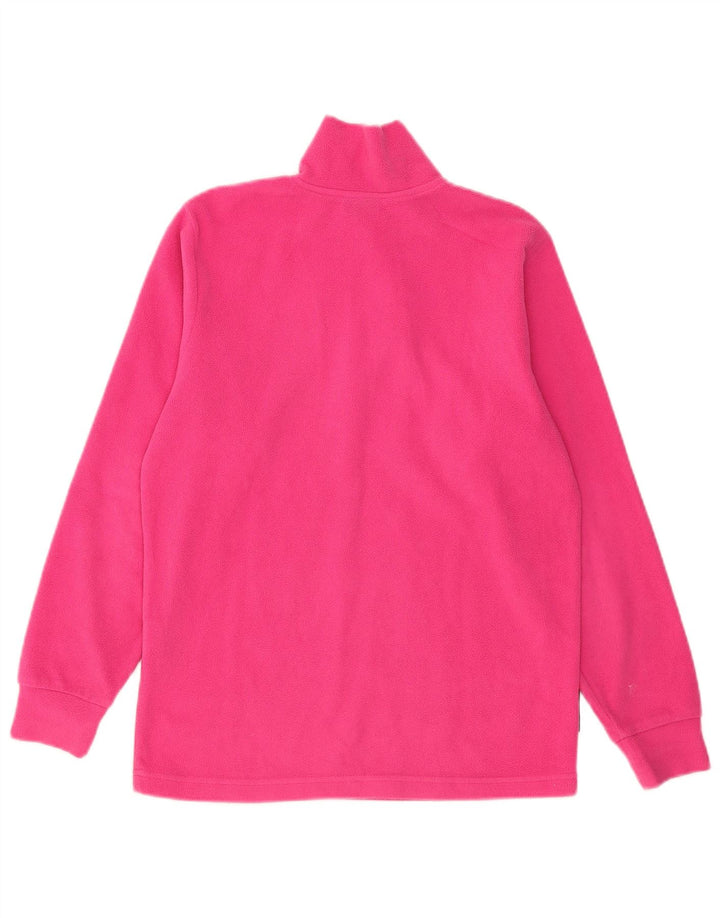 Invicta Womens Zip Neck Fleece Jumper UK 12 Medium  Pink Polyester