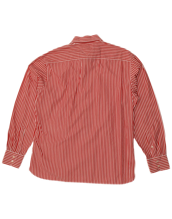Tommy Hilfiger Mens Shirt XL Red Pinstripe Cotton