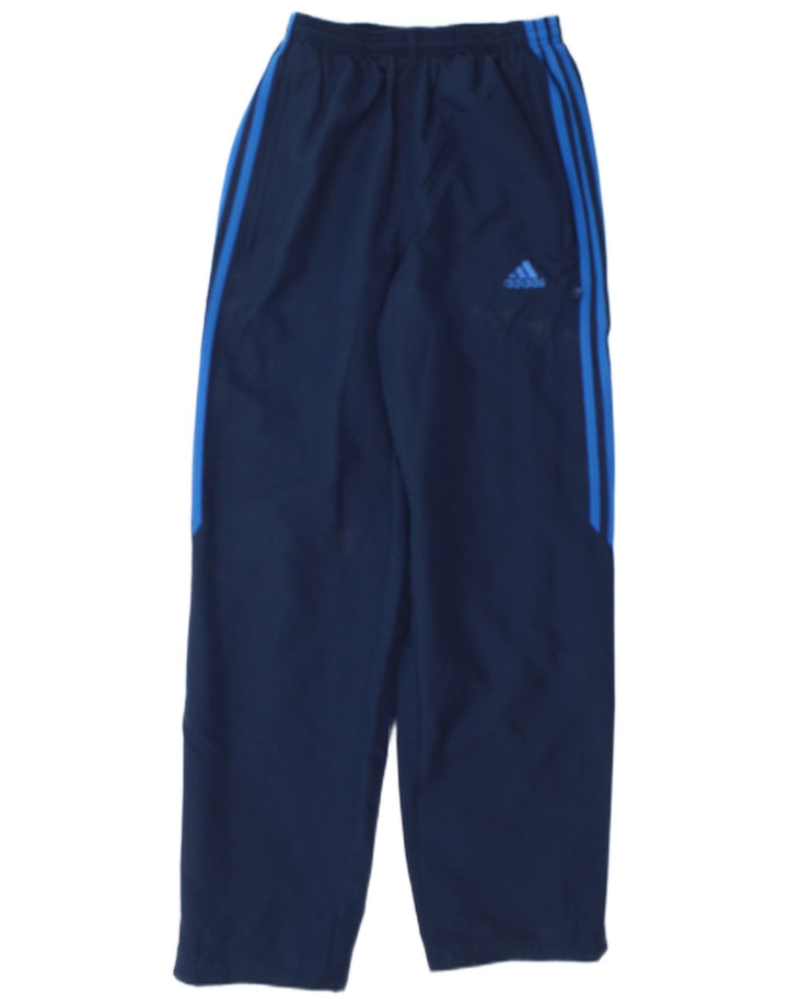 Adidas Boys Tracksuit Trousers 13-14 Years  Navy Blue Colourblock Polyester