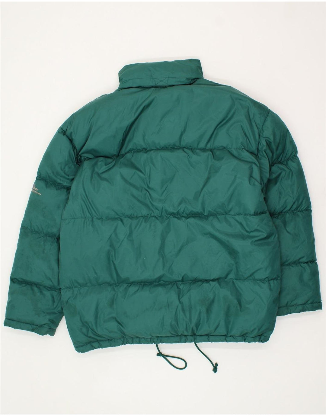 LE FROG Mens Hooded Padded Jacket UK 38 Medium Green Polyamide Vintage Le Frog and Second-Hand Le Frog from Messina Hembry 