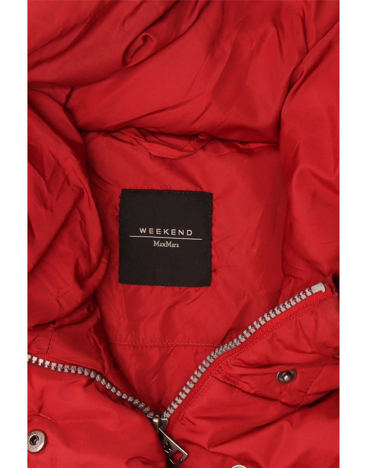Max Mara Womens Weekend Padded Jacket UK 14 Medium Red