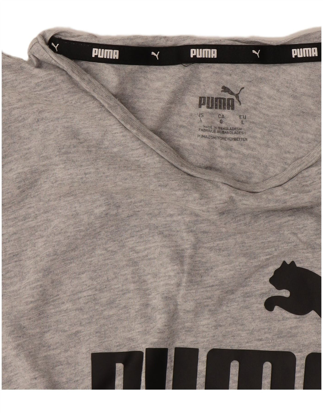 Puma Womens Graphic T-Shirt Top UK 16 Large Grey Flecked