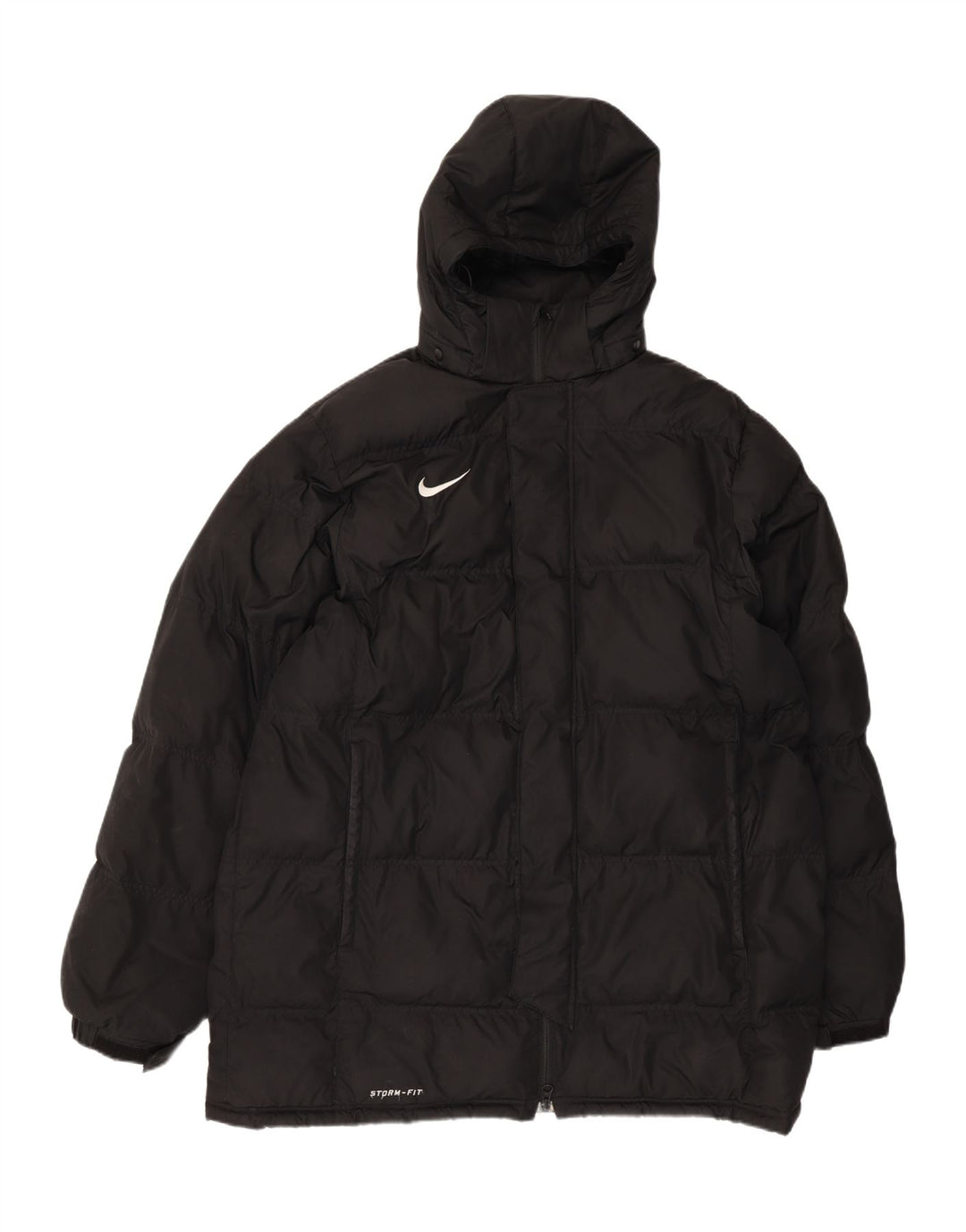 Nike Mens Storm-Fit Hooded Padded Jacket UK 40 Large Black Polyester