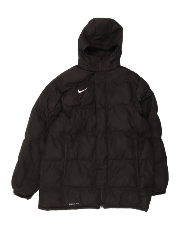 Nike Mens Storm-Fit Hooded Padded Jacket UK 40 Large Black Polyester